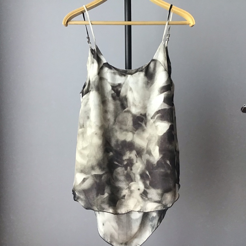 Diesel Black Gold 100% Silk High Low Tank Top Camisole Size XS